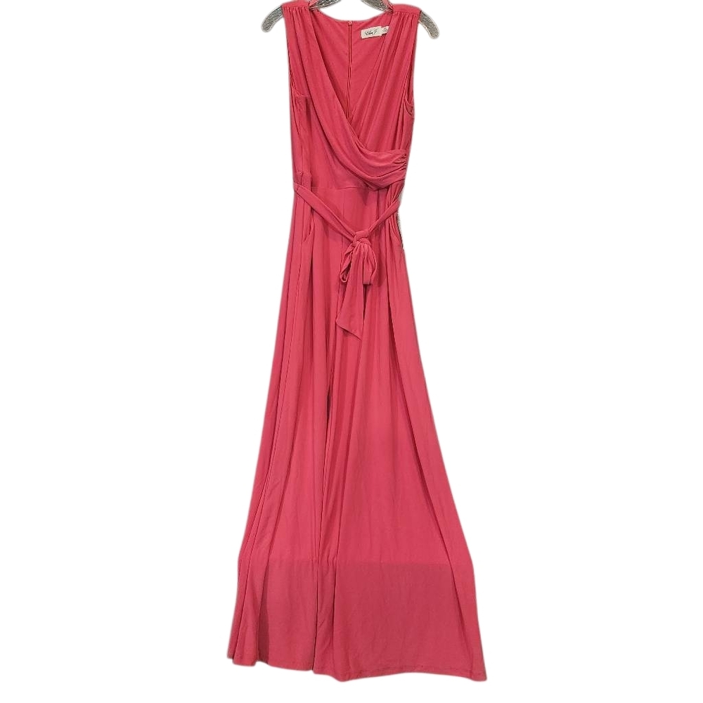 Eliza J Elegant Pink Sleeveless‎ Jumpsuit Size Large